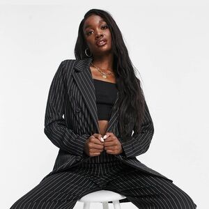 Black Pinstripe Blazer